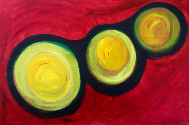 Sunnyside Up 2013 by Drea Jensen Even though it often seems impossible, sometimes we have to force ourselves to see the glass as half full and remember that there is good in almost everything. http://dreajensengallery.artistwebsites.com/featured/sunnyside-up-2013-drea-jensen.html