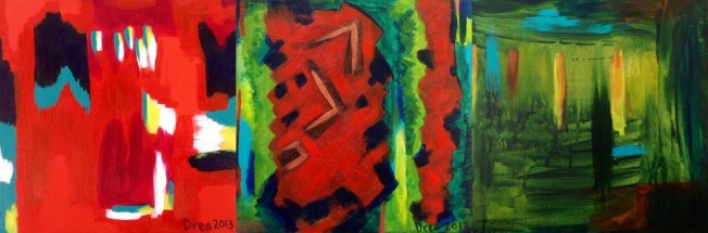 Truth of Creativity 2013 Resonance 2013 Fluent 2012 ~ a collage of paintings by Drea Jensen