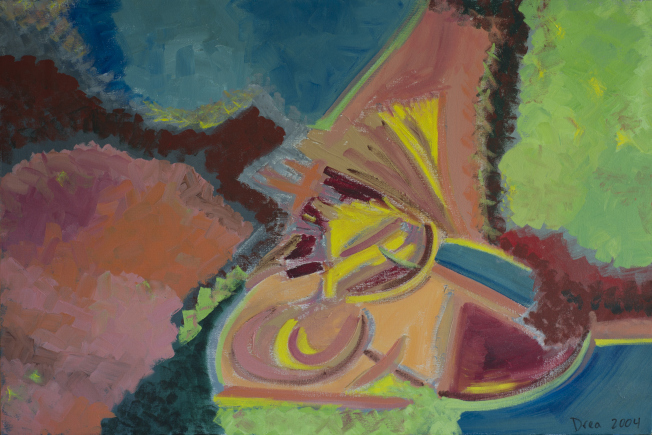 Blossoming 2004 by Drea Jensen Creation is about breaking down the barriers of different thoughts and letting them come together in the middle to create something new. http://dreajensengallery.artistwebsites.com/featured/blossoming-2004-drea-jensen.html