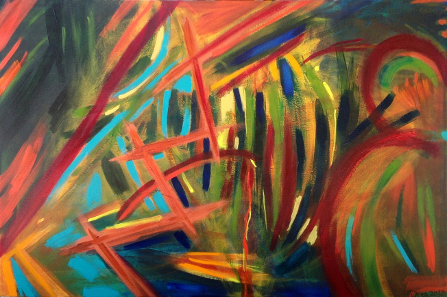 Letting Paint Dry 2012 by Drea Jensen Though we are constantly surrounded by magnetic energy, by looking carefully, we can find internal harmony. http://dreajensengallery.artistwebsites.com/featured/letting-paint-dry-2012-drea-jensen.html 