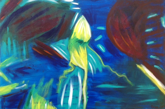 Sea of Emotion 2013 by Drea Jensen Light rips through the darkness and unknown as if it were a hot knife through butter. http://dreajensengallery.artistwebsites.com/featured/sea-of-emotion-2013-drea-jensen.html