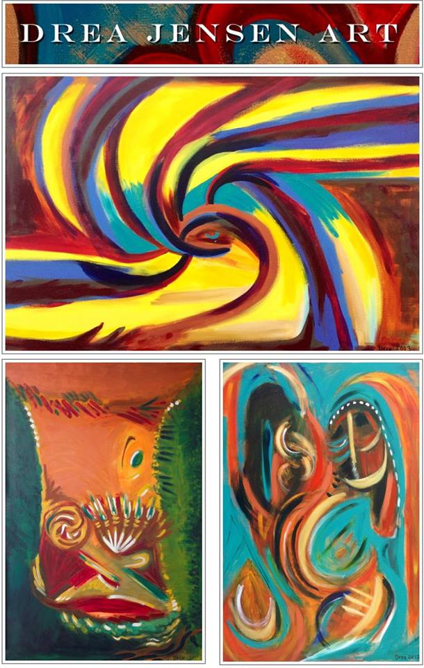 Drea Jensen Art:   Come view these paintings at East West Cafe Sebastopol.